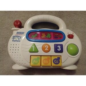 VTech Little Smart GROOVY TUNES RADIO,BABY TOY,LIGHTS,SHAPES,MUSIC,COLORS,ABC's+
